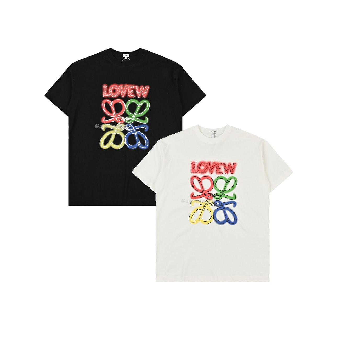 Loewe 24ss Neon Logo Short Sleeved (1) - newkick.cc